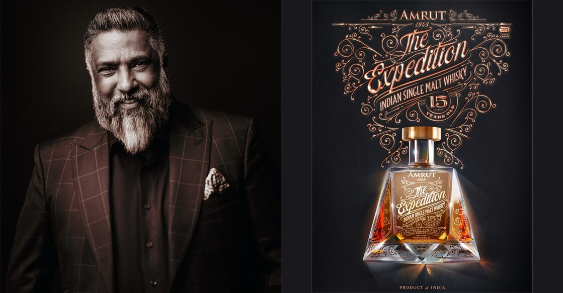 malayali-designer-tonit-thomas-in-dubai-designed-amrut-india-single-malt-whisky-bottle-on-its-75-th-anniversary 1. ടോണിറ്റ് തോമസ്. 2. ടോണിറ്റ് ഡിസൈൻ ചെയ്ത വിസ്കി ബോട്ടിൽ